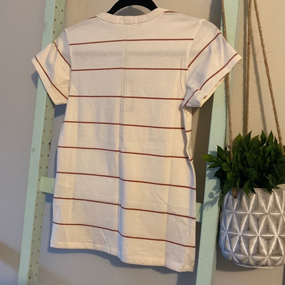 NWT rag & bone The Stripe Organic Cotton T-Shirt in Rust - Picture 6 of 13